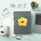 Gele Hibiscus Bloem Sticker (iPad Cover)