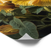 Gele Hibiscus Bloemenkunst Print Poster (Hoek)
