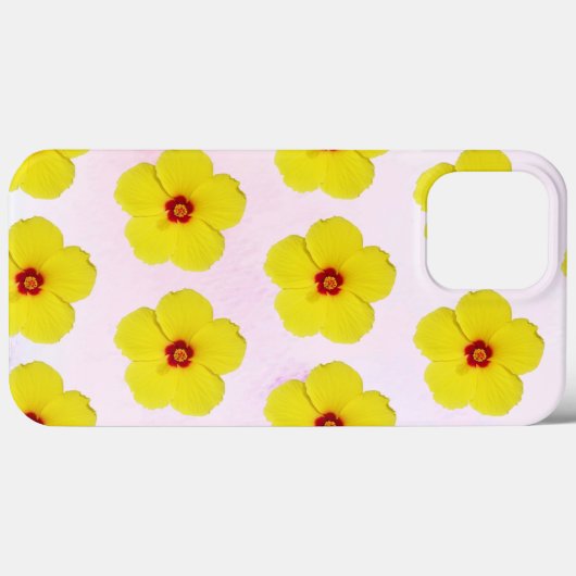 Gele Hibiscus Bloemkunst Case-Mate iPhone Case (Achterkant (horizontaal))