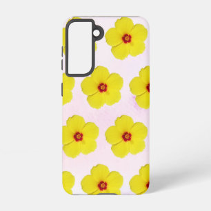 Gele Hibiscus Bloemkunst Samsung Galaxy Hoesje