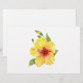 Gele Hibiscus Botanische Kunst Briefpapier (Voorkant / Achterkant)