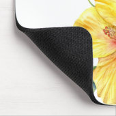 Gele Hibiscus Botanische Kunst Muismat (Hoek)