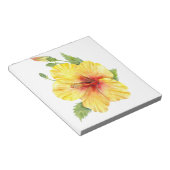 Gele Hibiscus Botanische Kunst Notitieblok (Schuin)