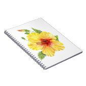Gele Hibiscus Botanische Kunst Notitieboek (Rechterzijde)