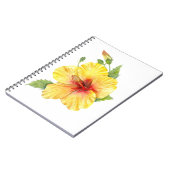 Gele Hibiscus Botanische Kunst Notitieboek (Linkerzijde)