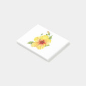 Gele Hibiscus Botanische Kunst Post-it® Notes (Schuin)