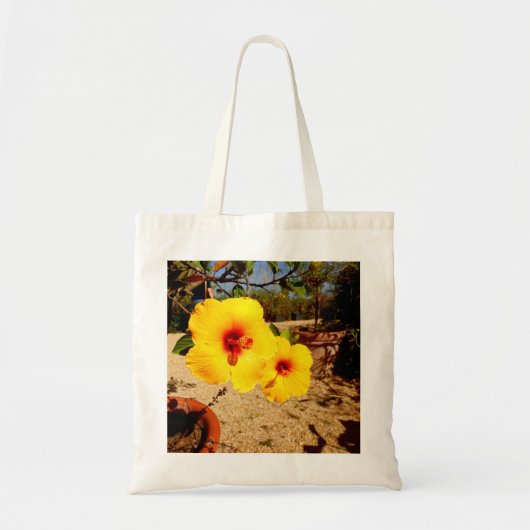 Gele Hibiscus Canvas tas (Voorkant)