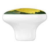 Gele Hibiscus Ceramic Knob Keramische Knop (Zijkant)