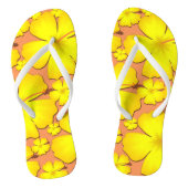 Gele Hibiscus Design-Teenslippers Teenslippers (Voetbed)