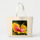 Gele Hibiscus Flower Canvas tas (Voorkant)