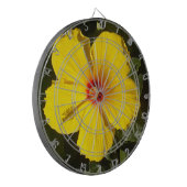 Gele Hibiscus Flower Dartbord (Voorkant Links)