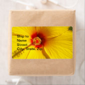 Gele Hibiscus Flower Etiket (Insitu)