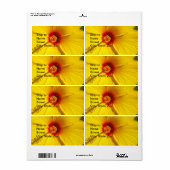 Gele Hibiscus Flower Etiket (Full Sheet)
