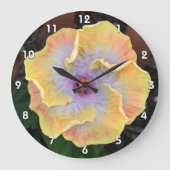 Gele Hibiscus Flower Fotografisch Botanisch Grote Klok (Voorkant)