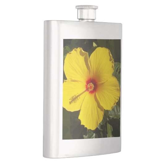 Gele Hibiscus Flower Heupfles (Rechts)