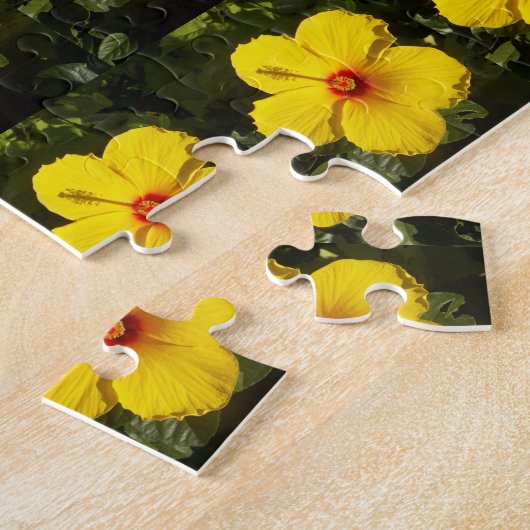 Gele Hibiscus Flower Legpuzzel (Zijkant)