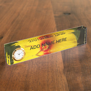 Gele Hibiscus Flower Naambordje