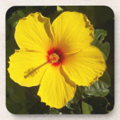 Gele Hibiscus Flower Onderzetter (Voorkant)