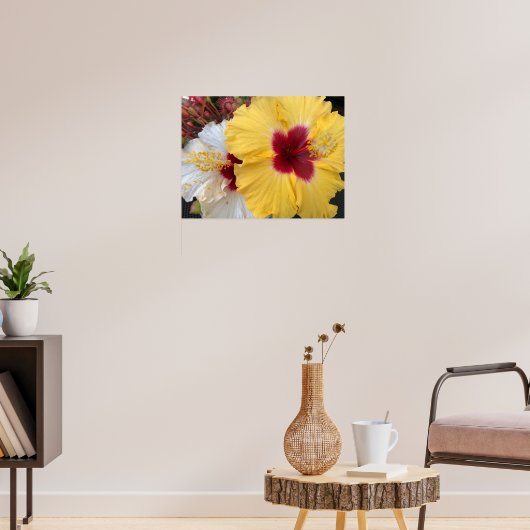 Gele Hibiscus Flower Poster (Woonkamer 3)
