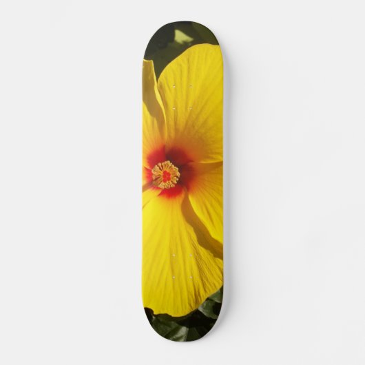 Gele Hibiscus Flower Skateboard (Voorkant)