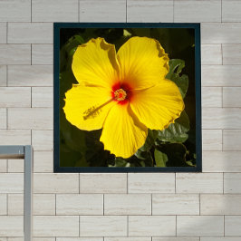 Gele Hibiscus Flower Small Poster