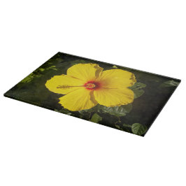 Gele Hibiscus Flower Snijplank