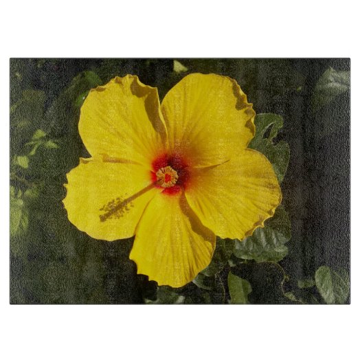 Gele Hibiscus Flower Snijplank (Voorkant)