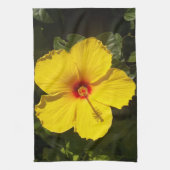 Gele Hibiscus Flower Theedoek (Verticaal)