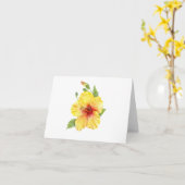 Gele Hibiscus Flower Tropical Kaart (Gele Bloem)