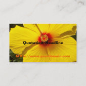 Gele Hibiscus Flower Visitekaartje (Achterkant)