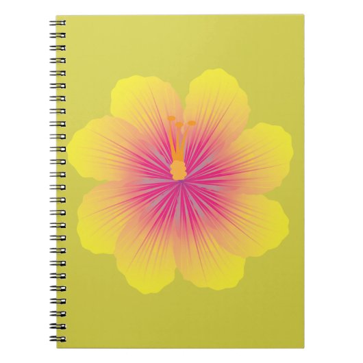 Gele Hibiscus_Illustratie Notitieboek (Voorkant)