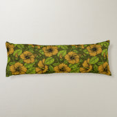 Gele hibiscus lichaamskussen (Achterkant)