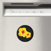 Gele Hibiscus Magnet (Insitu (Vaatwasser))