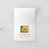 GELE HIBISCUS MET ROOD CENTRUM/DANK U NOTECARD KAART (Binnen)