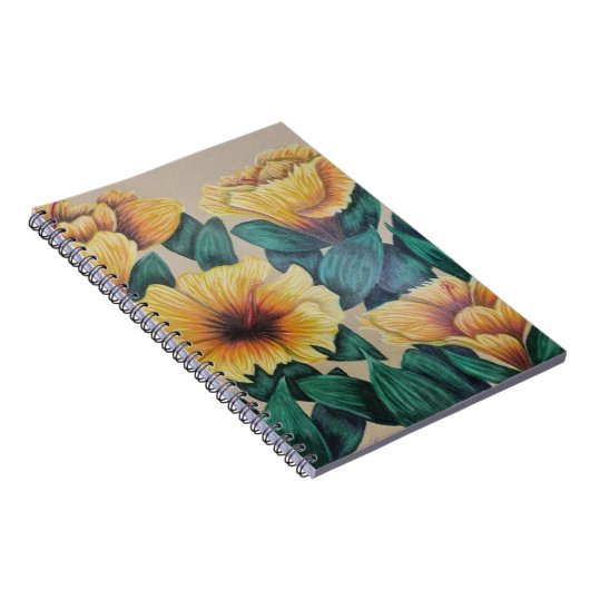 Gele hibiscus notitieboek (Rechterzijde)