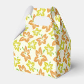 Gele hibiscus, Oranje hibiscus, bloemmotief Bedankdoosjes (Achterkant)