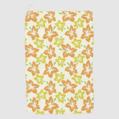 Gele hibiscus, Oranje hibiscus, bloemmotief Golfhanddoek (Voorkant)