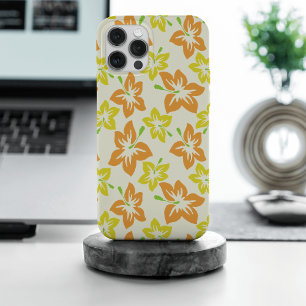 Gele Hibiscus, Oranje Hibiscus, bloemmotief iPhone 15 Pro Max Case