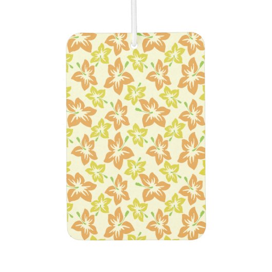 Gele hibiscus, Oranje hibiscus, bloemmotief Luchtverfrisser (Voorkant)