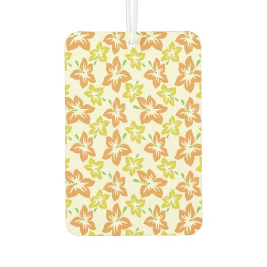 Gele hibiscus, Oranje hibiscus, bloemmotief Luchtverfrisser (Achterkant)