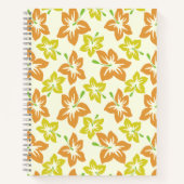 Gele hibiscus, Oranje hibiscus, bloemmotief Notitieboek (Voorkant)