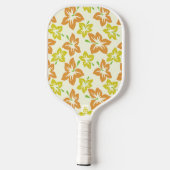 Gele hibiscus, Oranje hibiscus, bloemmotief Pickleball Paddle (Achterkant)