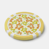 Gele hibiscus, Oranje hibiscus, bloemmotief Poker Chips (Enkel)
