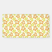 Gele hibiscus, Oranje hibiscus, bloemmotief Spandoek (Horizontaal)