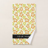 Gele Hibiscus, Oranje Hibiscus, Jouw naam Bad Handdoek (Handdoek)