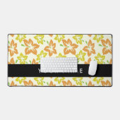 Gele Hibiscus, Oranje Hibiscus, Jouw naam Bureaumat (Keyboard & Muis)