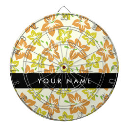 Gele Hibiscus, Oranje Hibiscus, Jouw naam Dartbord