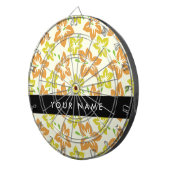 Gele Hibiscus, Oranje Hibiscus, Jouw naam Dartbord (Voorkant Rechts)