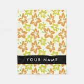 Gele Hibiscus, Oranje Hibiscus, Jouw naam Fleece Deken (Voorkant)