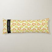 Gele Hibiscus, Oranje Hibiscus, Jouw naam Lichaamskussen (Achterkant)